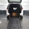 White Chrysler Pacifica with BraunAbility Rear Entry Manual Fold Out conversion