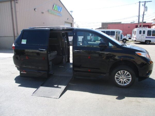 Black Toyota Sienna with Vantage Mobility Side Entry Automatic In Floor conversion