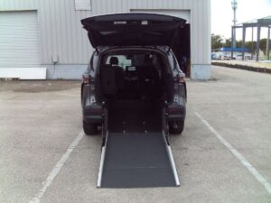 Grey Toyota Sienna with Driverge Rear Entry Manual Fold Out conversion