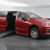 Red Chrysler Pacifica with BraunAbility Side Entry Automatic Fold Out conversion
