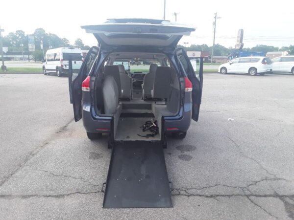 Blue Toyota Sienna with Freedom Motors Rear Entry Manual Fold Out conversion