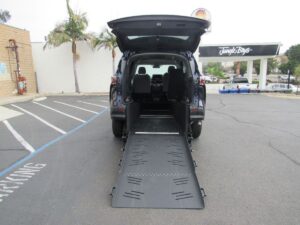 Blue Toyota Sienna with Vantage Mobility Rear Entry Manual Fold Out conversion