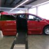 Red Chrysler Pacifica with BraunAbility Side Entry Automatic Fold Out conversion