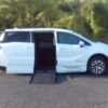 White Honda Odyssey with BraunAbility Side Entry Automatic In Floor conversion