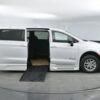 White Chrysler Pacifica with BraunAbility Side Entry Automatic Fold Out conversion