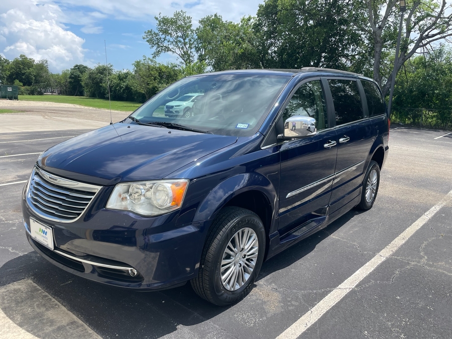 Blue Chrysler Town and Country with BraunAbility Side Entry Automatic Fold Out conversion