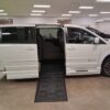 White Dodge Grand Caravan with BraunAbility Side Entry Automatic Fold Out conversion
