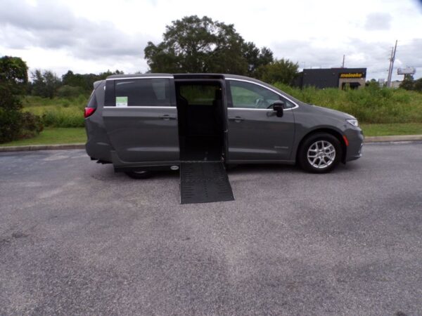 Grey Chrysler Pacifica with Driverge Side Entry Automatic Fold Out conversion