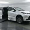 White Toyota Sienna with BraunAbility Side Entry Automatic In Floor conversion
