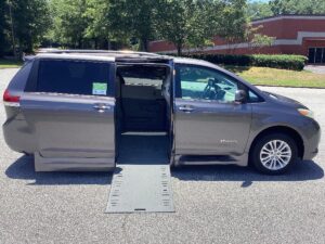Grey Toyota Sienna with BraunAbility Side Entry Automatic Fold Out conversion