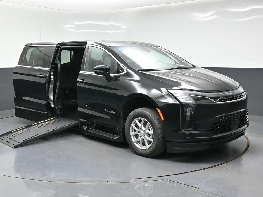 Black Chrysler Pacifica with BraunAbility Side Entry Automatic Fold Out conversion