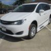 White Chrysler Pacifica with Vantage Mobility Side Entry Automatic In Floor conversion