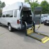 Silver Ford E-Series with Driverge Rear Entry Automatic Fold Out conversion