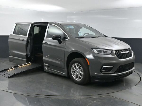Grey Chrysler Pacifica with BraunAbility Side Entry Automatic Fold Out conversion
