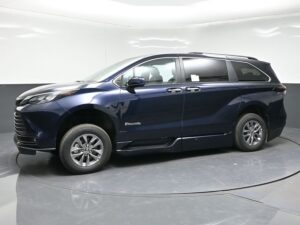 Blue Toyota Sienna with BraunAbility Side Entry Automatic Fold Out conversion