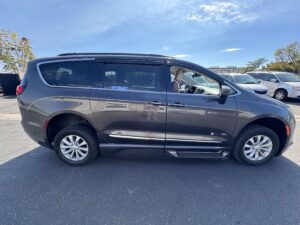 Grey Chrysler Pacifica with BraunAbility Side Entry Automatic Fold Out conversion