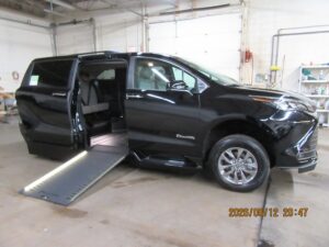 Black Toyota Sienna with BraunAbility Side Entry Automatic In Floor conversion