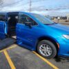 Blue Chrysler Pacifica with BraunAbility Side Entry Automatic Fold Out conversion