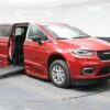 Red Chrysler Pacifica with BraunAbility Side Entry Automatic Fold Out conversion