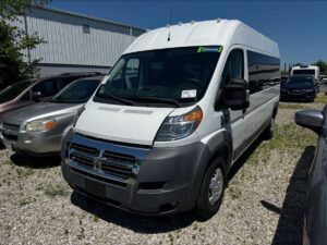 White Ram ProMaster with Driverge Rear Entry Manual Fold Out conversion