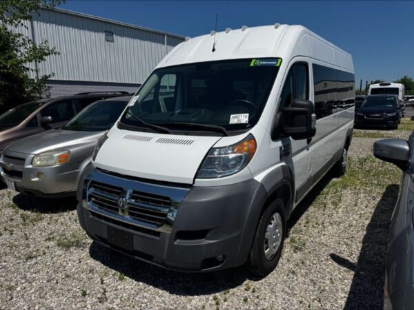 White Ram ProMaster with Driverge Rear Entry Manual Fold Out conversion