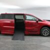 Red Honda Odyssey with BraunAbility Side Entry Automatic In Floor conversion