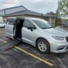 Silver Chrysler Pacifica with Driverge Side Entry Automatic Fold Out conversion