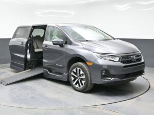 Grey Honda Odyssey with BraunAbility Side Entry Automatic In Floor conversion