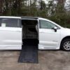 White Chrysler Voyager with BraunAbility Side Entry Automatic Fold Out conversion