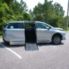 Silver Toyota Sienna with BraunAbility Side Entry Automatic Fold Out conversion