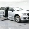 Silver Chrysler Pacifica with BraunAbility Side Entry Automatic In Floor conversion