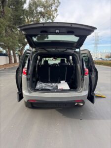 Grey Chrysler Pacifica with Driverge Side Entry Automatic Fold Out conversion