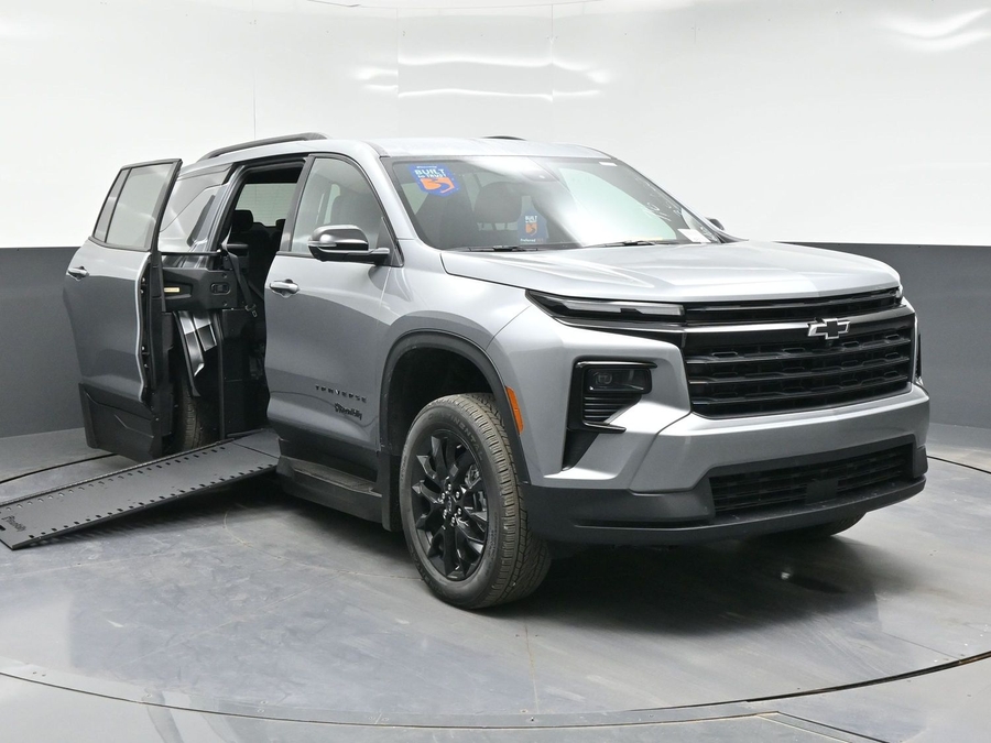 Grey Chevrolet Traverse with BraunAbility Side Entry Automatic In Floor conversion