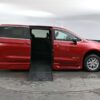 Red Chrysler Voyager with BraunAbility Side Entry Automatic Fold Out conversion