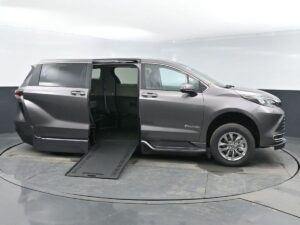 Grey Toyota Sienna with BraunAbility Side Entry Automatic In Floor conversion