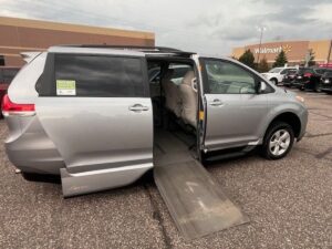 Silver Toyota Sienna with Vantage Mobility Side Entry Automatic In Floor conversion