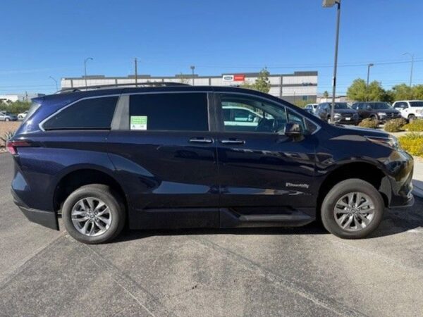 Blue Toyota Sienna with BraunAbility Side Entry Automatic In Floor conversion