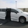 White Chrysler Pacifica with BraunAbility Side Entry Automatic In Floor conversion