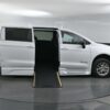 White Chrysler Pacifica with BraunAbility Side Entry Automatic In Floor conversion