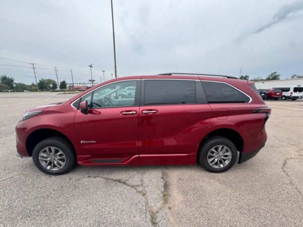 Red Toyota Sienna with BraunAbility Side Entry Automatic In Floor conversion