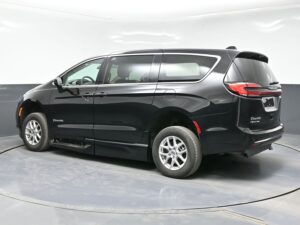Black Chrysler Pacifica with BraunAbility Side Entry Automatic In Floor conversion