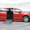 Red Chrysler Pacifica with BraunAbility Side Entry Automatic Fold Out conversion