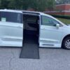 White Chrysler Pacifica with Vantage Mobility Side Entry Automatic In Floor conversion