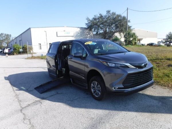 Grey Toyota Sienna with BraunAbility Side Entry Automatic Fold Out conversion