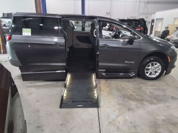 Grey Chrysler Voyager with BraunAbility Side Entry Automatic Fold Out conversion