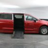 Red Chrysler Pacifica with BraunAbility Side Entry Automatic Fold Out conversion