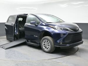 Blue Toyota Sienna with BraunAbility Side Entry Automatic In Floor conversion