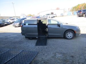 Grey Chrysler Pacifica with Driverge Side Entry Automatic Fold Out conversion