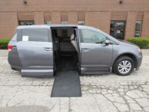 Grey Honda Odyssey with Vantage Mobility Side Entry Automatic In Floor conversion