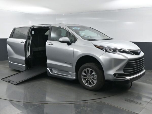 Silver Toyota Sienna with BraunAbility Side Entry Automatic In Floor conversion
